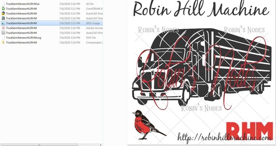 Kenworth Semi Truck Svg File Detailed Vector For Laser And Etsy