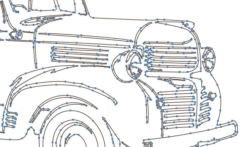 Vintage Dodge Truck SVG file detailed vector for laser | Etsy
