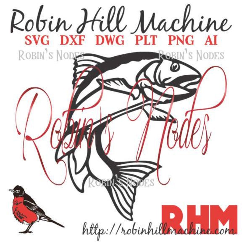 Download Fish Jumping SVG file detailed vector for laser CNC plasma | Etsy