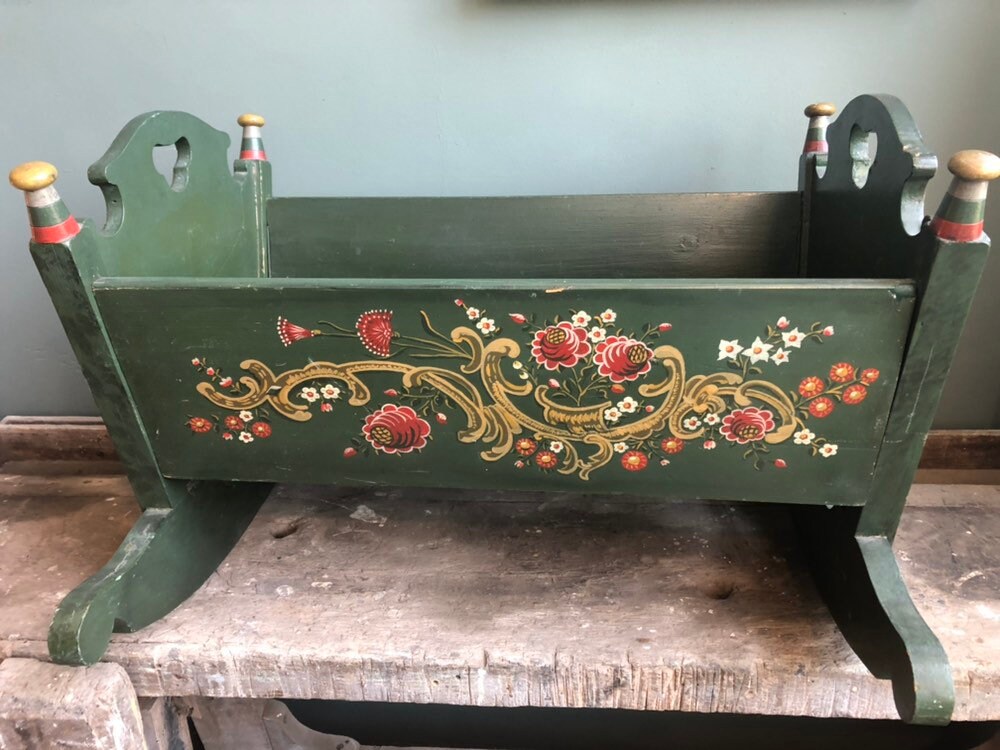 old wooden cradle