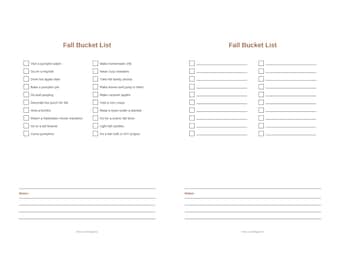 Fall Bucket List Printable | Autumn Activity Checklist PDF | Cozy Fall Family Fun Planner | Seasonal Bucket List Template | Instant Download