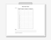 Water Intake Tracker Printable | Daily Hydration Log PDF | Full Page with Notes | Instant Download