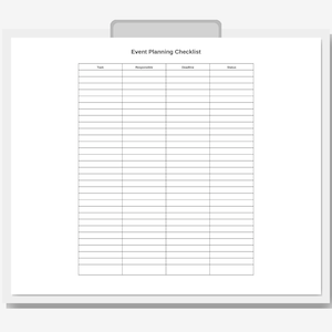 Event Planning Checklist Printable | Full Page PDF | Party & Event Organizer Template | Instant Download