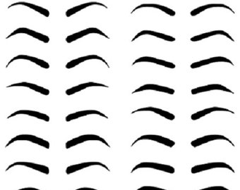 Paquete de plantillas para cejas / 2 hojas imprimibles / Guía para mapear y dar forma a las cejas / Salón de belleza, microblading, herramienta para maquilladores