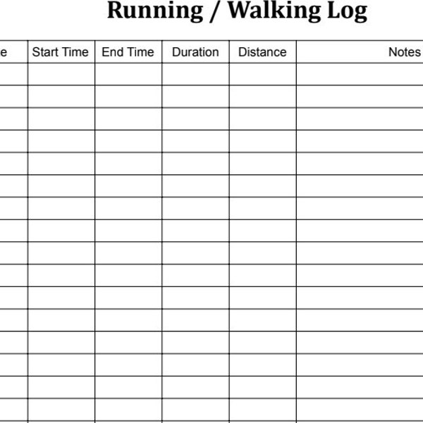 Running and Walking Log, Tracker, Track Progress, Hiking, Personal, Competitively, Perfect for anyone