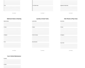 Home Organization Bundle – Cleaning, Organizing and Maintenance Pages