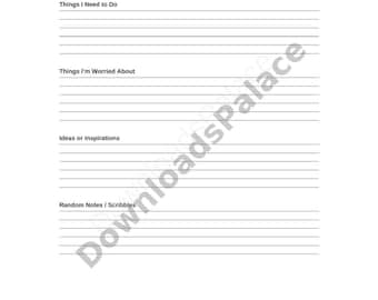 Brain Dump Printable | Mental Clarity Worksheet | Overwhelm Organizer | Mindset Printable PDF | Instant Download Self Care Planner