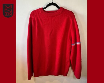 thick ski sweater wool sweater vintage knitted sweater