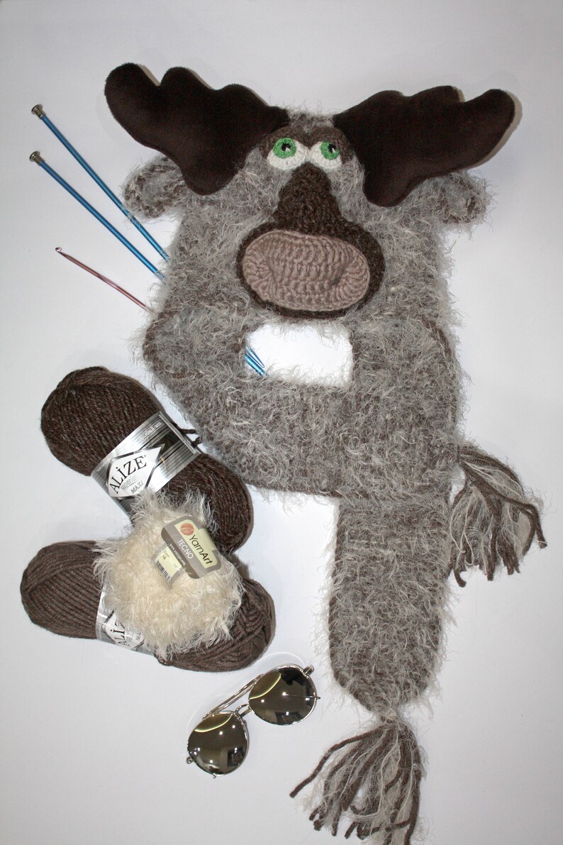 Crochet Moose Hat Crochet Teen/Adult Moose Hat Antlers Moose | Etsy