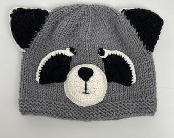 Crochet Raccoon Pattern • Raccoon Hat Crochet Pattern PDF • Crochet Raccoon Hat Pattern • Raccoon Beanie Crochet Pattern •Animal Hat Pattern