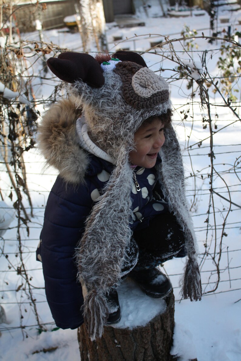 Crochet Moose Hat Crochet Teen/Adult Moose Hat Antlers Moose | Etsy