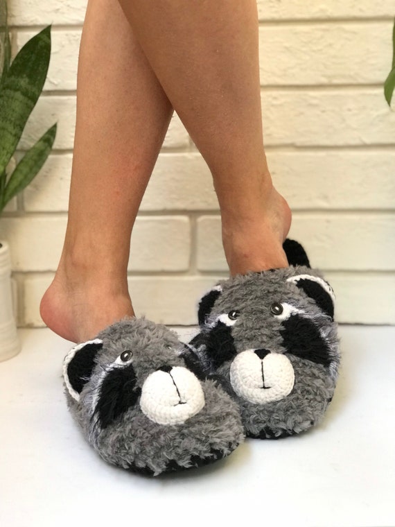 Racoon slippers clearance