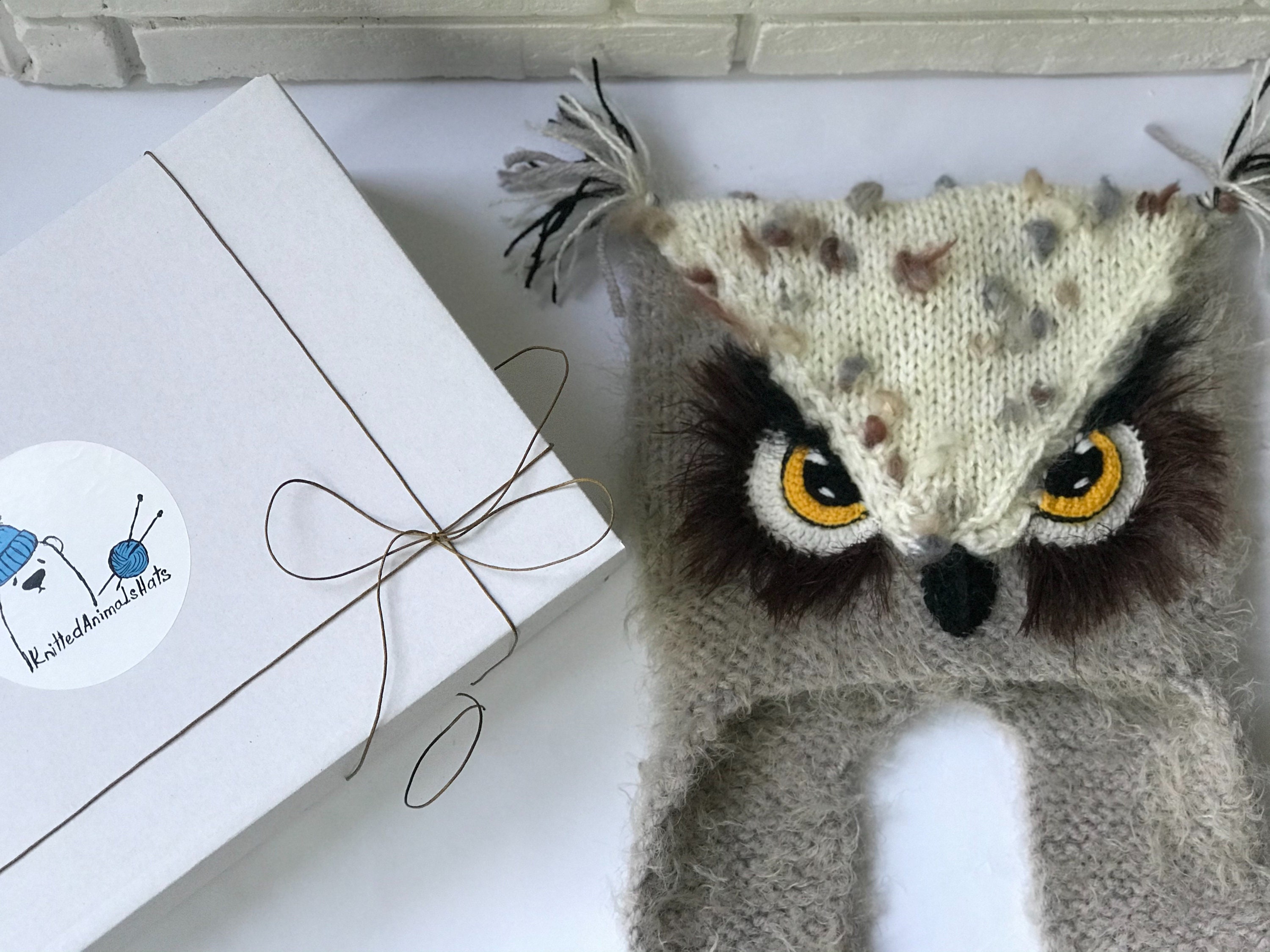 Fuzzy Owl Hat Crochet Hat With Ear Flaps Ear Flap Hat Wool Fuzzy Owl Hat Crochet Hat With Ear Flaps Ear Flap Hat Wool