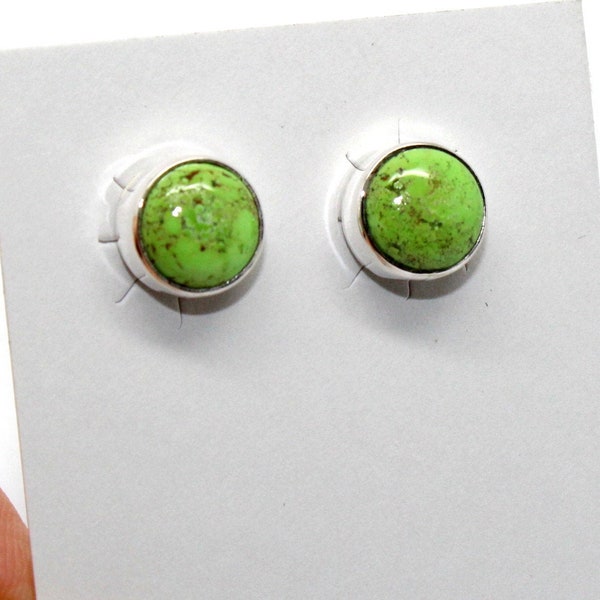 Navajo Gaspeite Sterling Zilveren Oorbellen van SHIRLEY HENRY