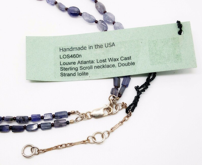 Iolite Amethyst Necklace Earring Set Sterling Silver Elaine Coyne Artwear Atlanta Louvre