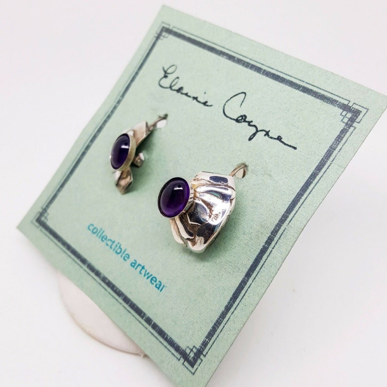 Iolite Amethyst Necklace Earring Set Sterling Silver Elaine Coyne Artwear Atlanta Louvre