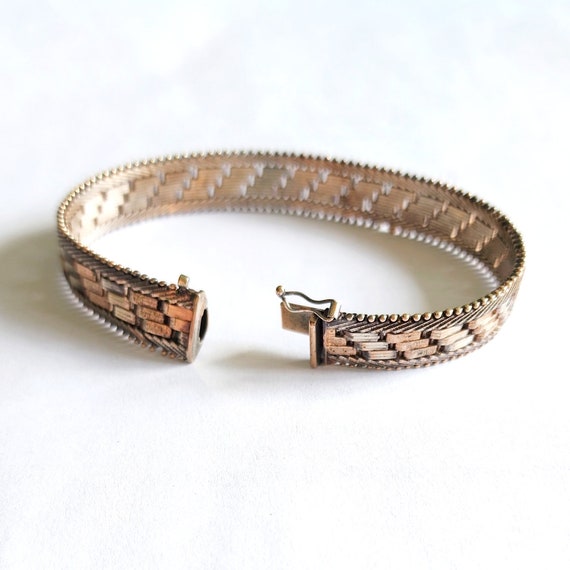 Vintage Milor Italy Sterling Silver Weave Link Br… - image 5