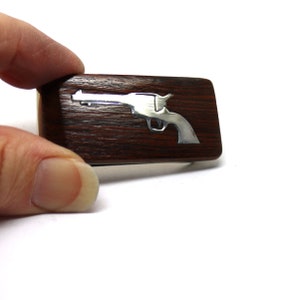 Money Clip Silver Inlay Money Clip, Silver and Wood Money Clip, Western Money Clip, Money Clip for Men Gift for Him