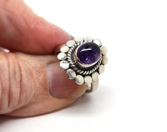 Anello in ametista argento sterling taglia 7