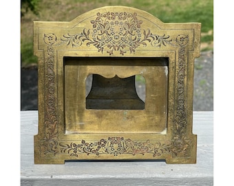 Antique Gilt Bronze Picture Frame Art Nouveau Victorian 19th C. Table Decor