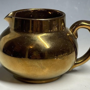 Antique 19th C English Copper Luster Gibson Burslem Creamer Pitcher