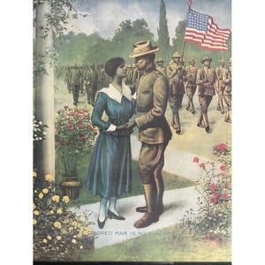 WWI WW1 US Army Print Man No Slacker Military Recruitment Renesch 16x20 Framed