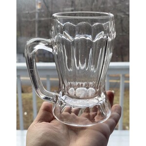 Antique 19th C. EAPG Flint Glass Paneled Bar Parlor Beer Soda Mug Cup 1879