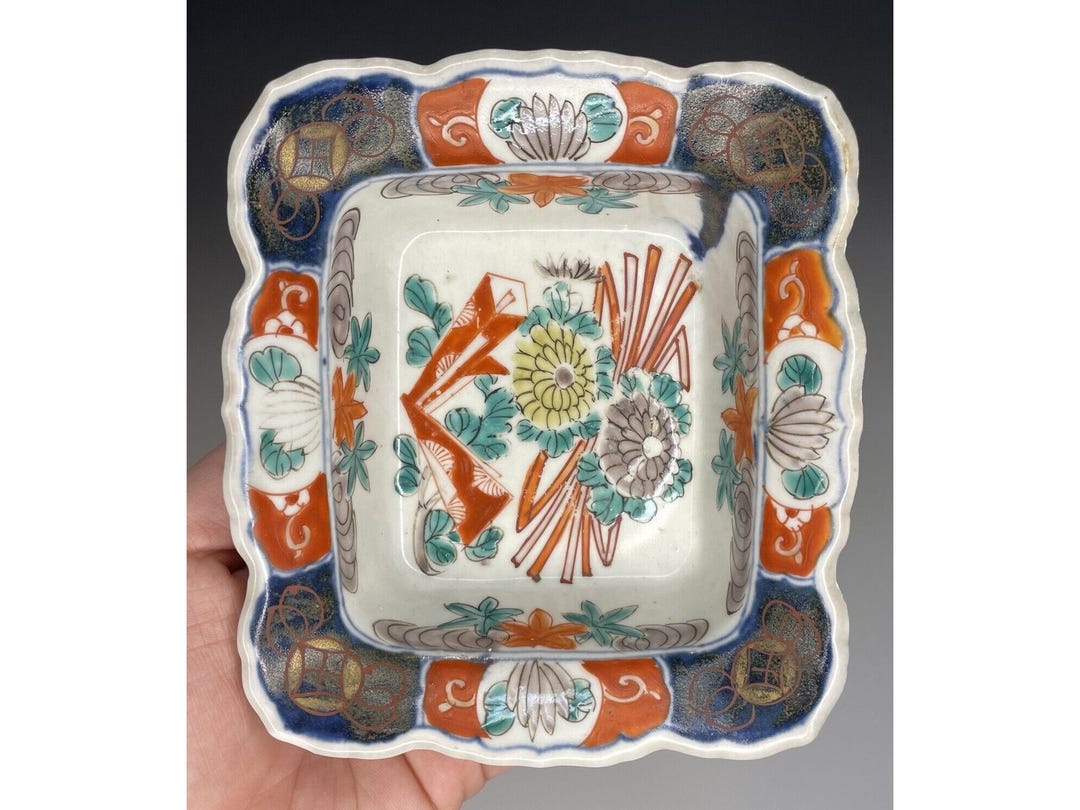 有田焼 古伊万里様式 陶器製四角ボウル96個セット 角天皿 古伊万里