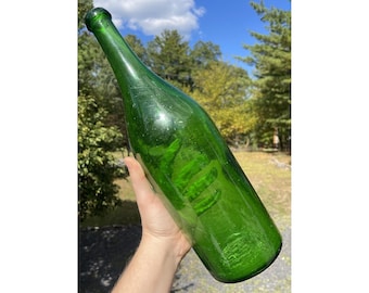 18世紀の大型グリーンガラスワインボトル（1760～1780年頃） - Etsy 日本