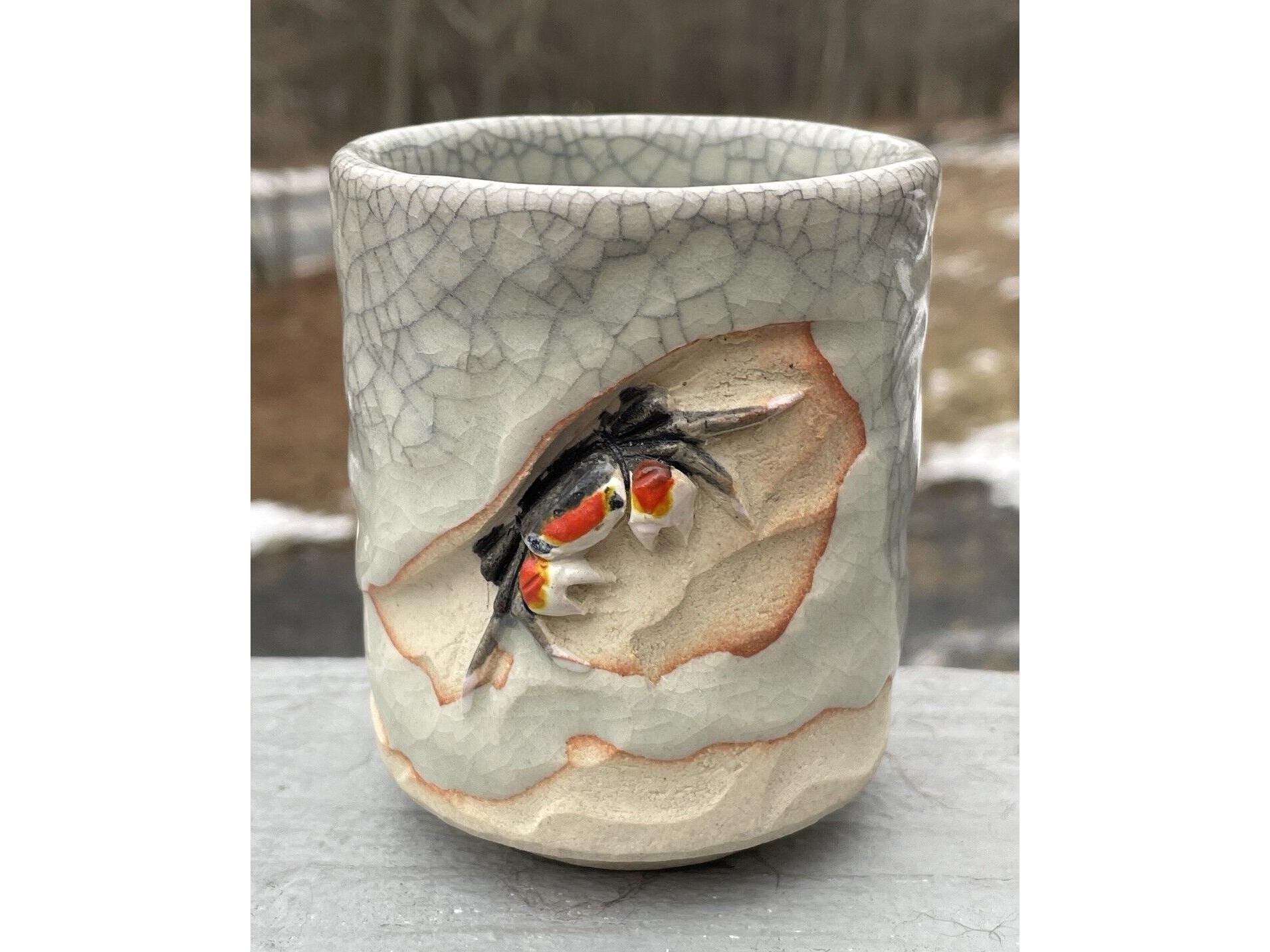 水月焼　湯呑　天神蟹　アンティーク　レトロ　骨董　明治　大正　縁起物 il_fullxfull.6666637841_gojt.jpg