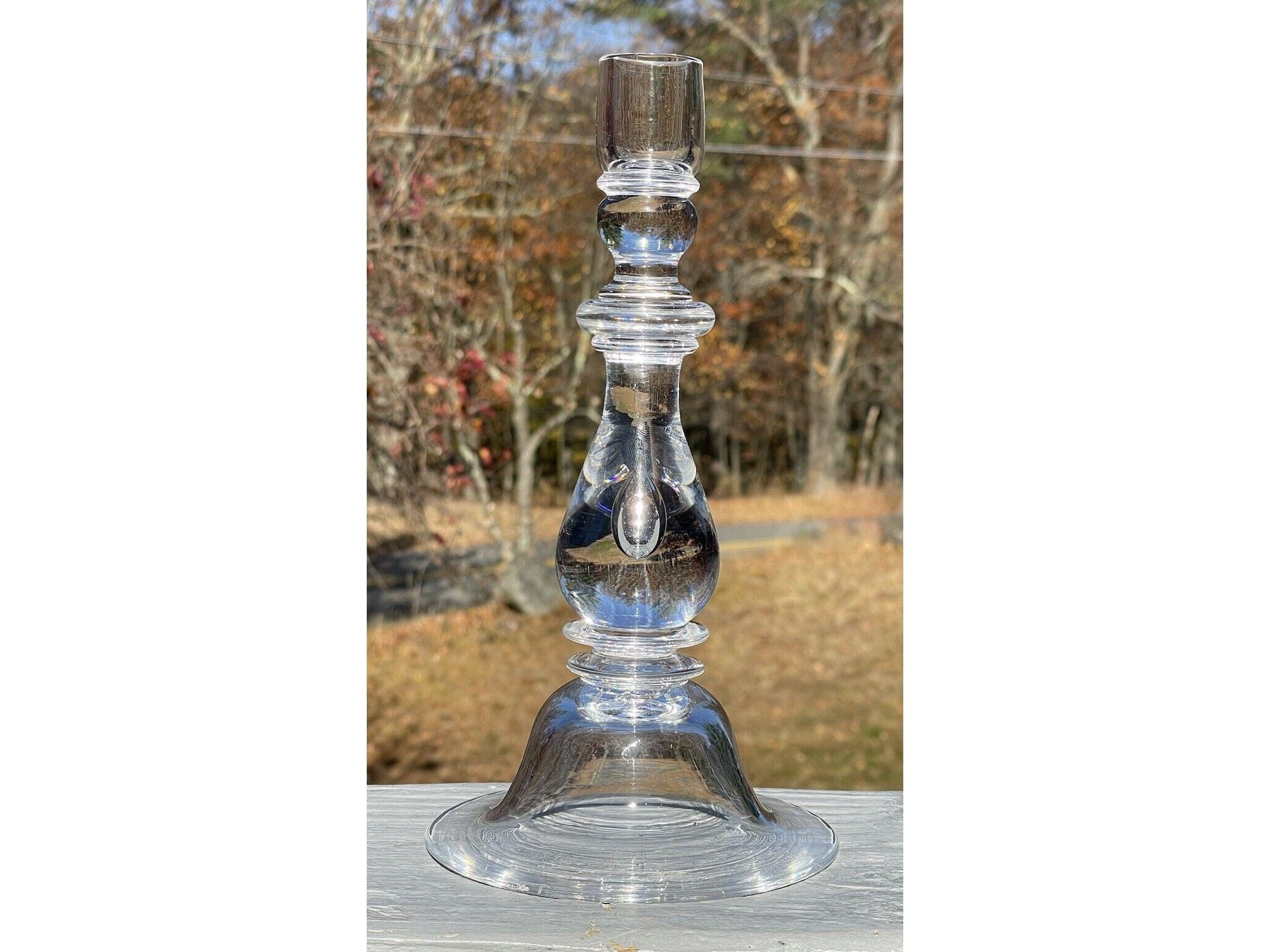 Steuben Glass Candlesticks - Etsy