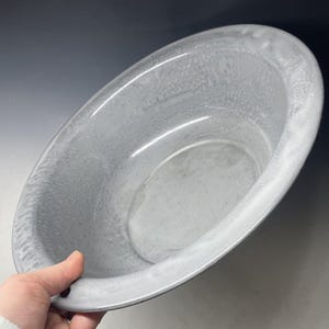 Antico lavabo in granito grigio da 12,5&quot; Ciotola in smalto grigio Smalto primitivo