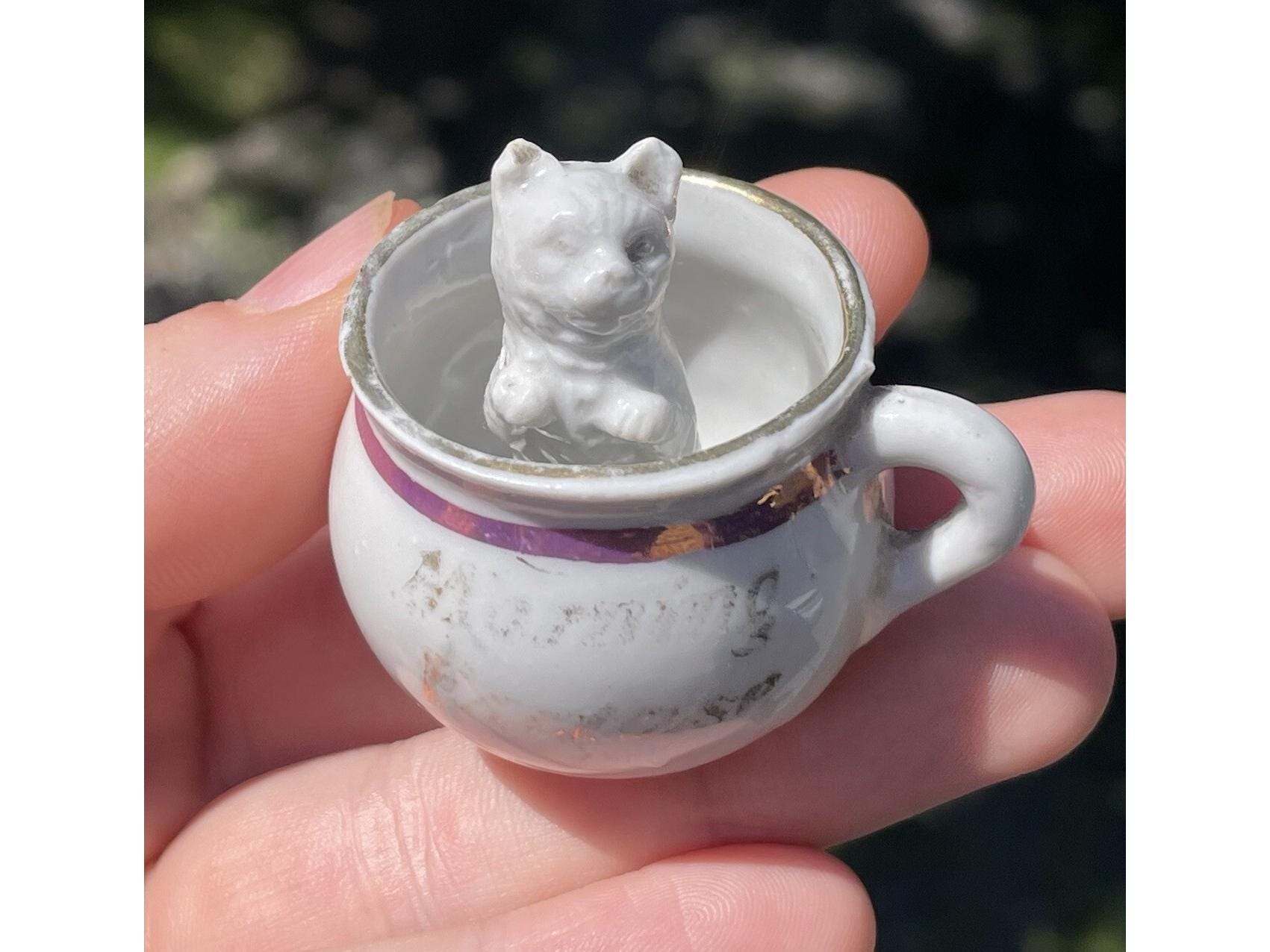 German Porcelain Cat - Etsy