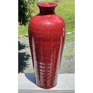 Ceramic vase burgundy vintage - Etsy 日本