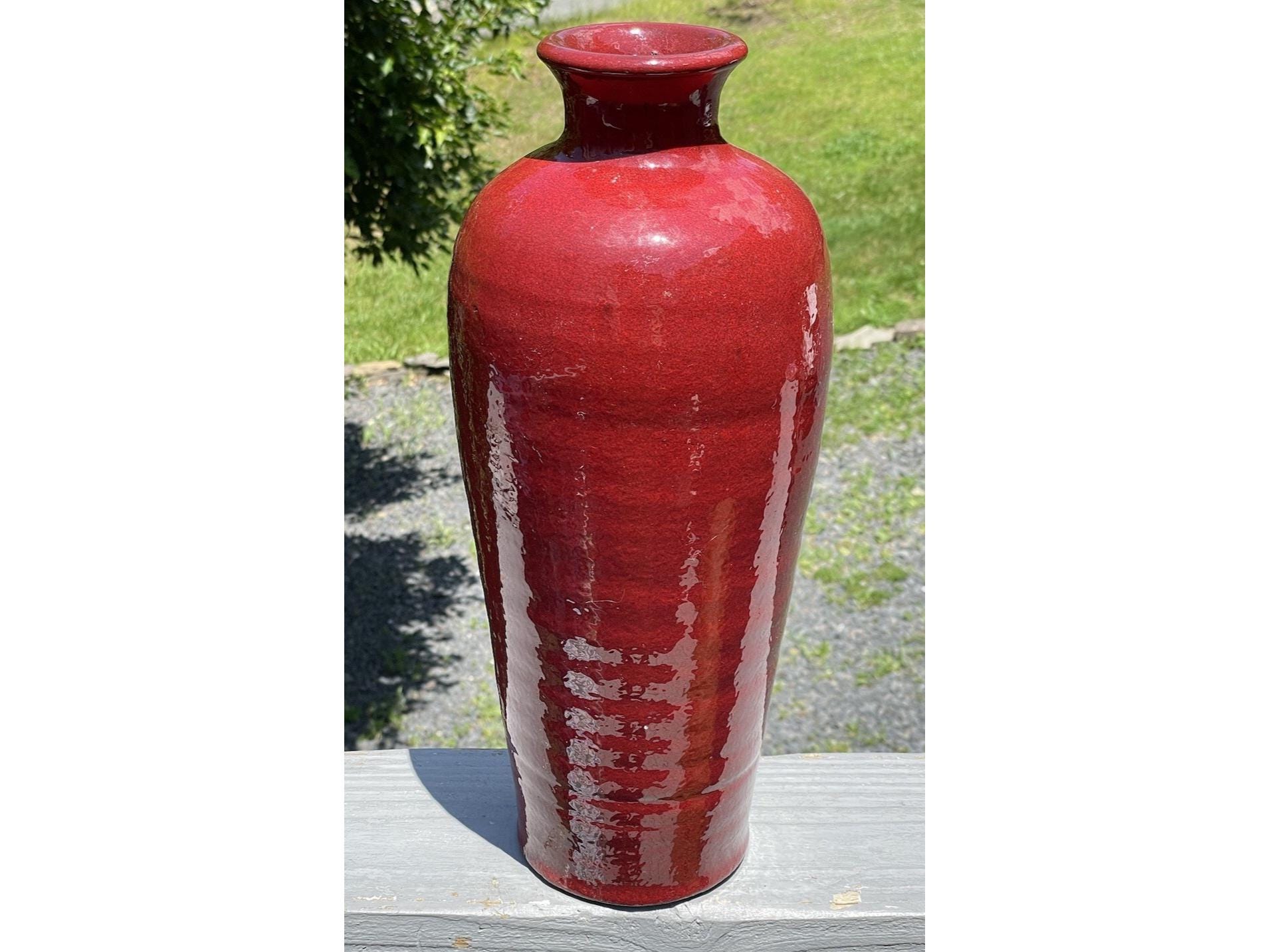 Ceramic vase burgundy vintage - Etsy 日本