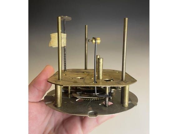 Antique - Vintage Clock Brass MOVEMENT Mechanical PARTS Repair Vintage Steampunk