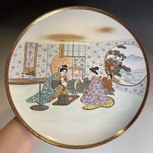 FINE 10 1/4&quot; Meiji - Taisho Frühes 20.Jh. Japanischer Porzellan Wandteller