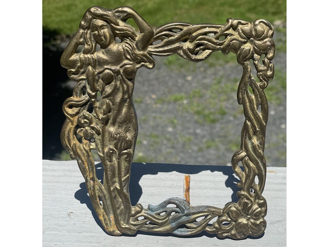 アンティーク アールヌーボー 真鍮 ミニチュア 額縁 1910年代 1930年代