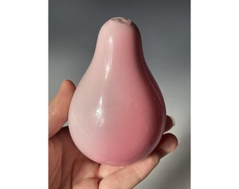 Antique Peach Blow Art Glass 19th C. Pear Fruit Victorian Sock Darner