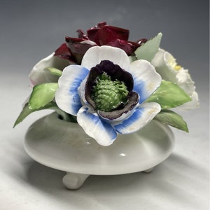 Vintage Royal Doulton Bone China Flower Bouquet Miniature Decor Treppiede Art