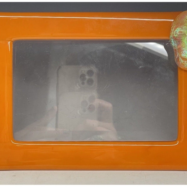 Vintage Orange Plastic Lucite Halloween Acrylic Plastic Picture Frame SKULL