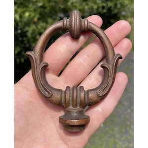 LARGE  3 3/4&quot; Antique Brass Bronze Lamp Finial Hardware Art Deco Architecture