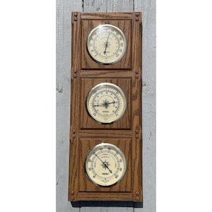 Vintage Retro Springfield USA Barometer Thermometer Hygrometer Temperature