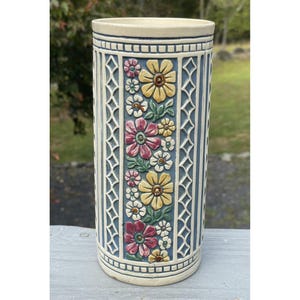 RARE Antique &#39;Florala&#39; Weller Vase Arts & Crafts Deco Early 20th C. Art Pottery