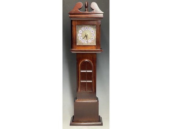 Vintage Miniature Grandfather Clock Quartz Taiwan Japanese Movement Wooden Case Etsy UK
