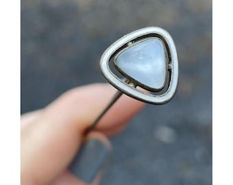 Antique Vintage Glass Enamel Topped Hatpin Art Deco Edwardian Hat Pin