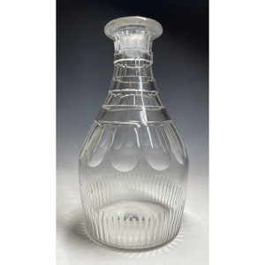 Antique Cut Glass Decanter Georgian - Victorian - Edwardian 19th C.