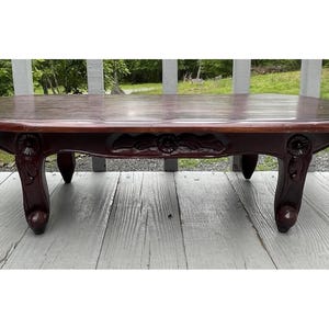 Antique - Vintage Chinese Low Table Kang Wooden Hand Carved Asian Decor