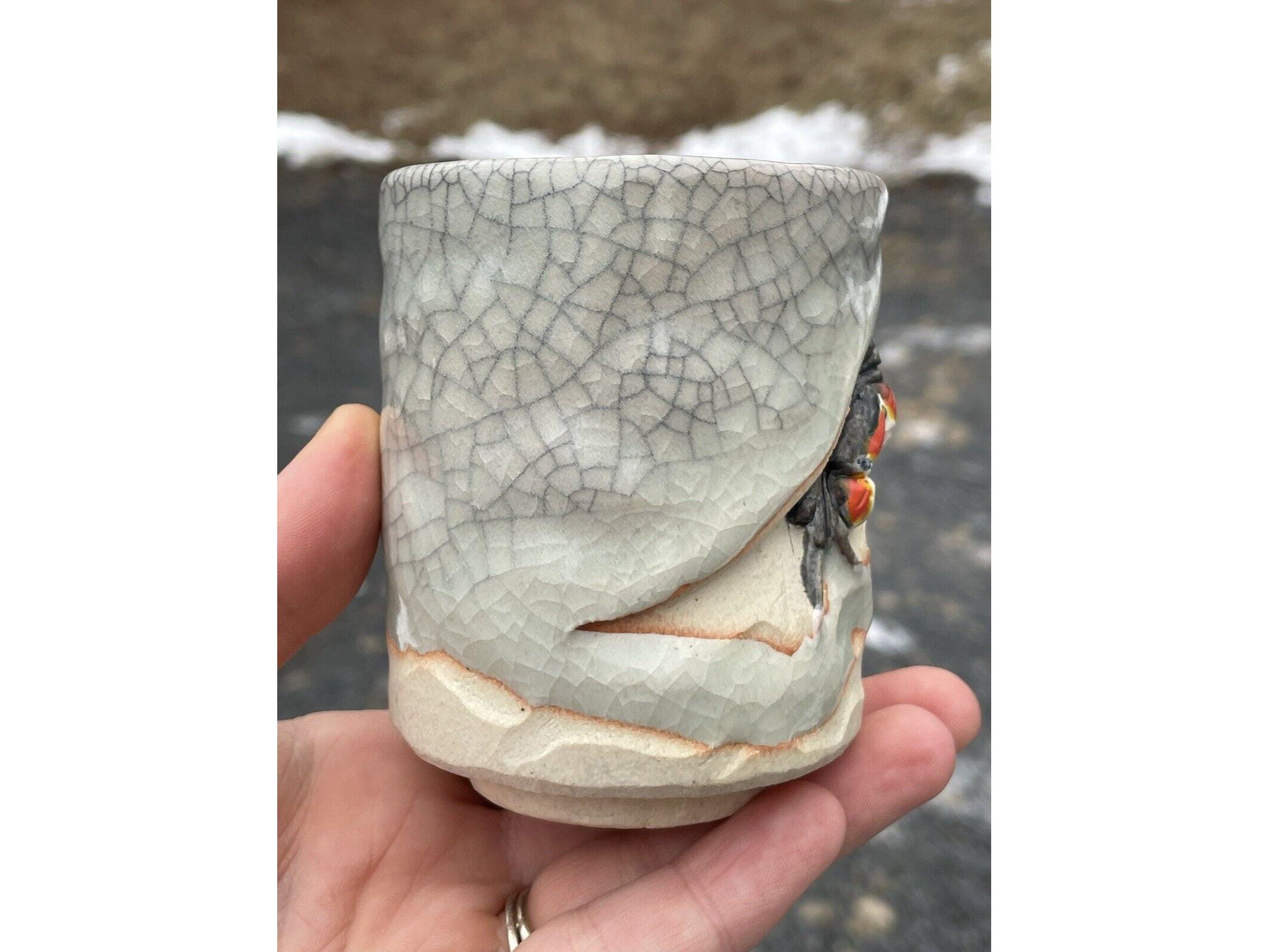 アンティーク 水月磁器 天神蟹湯呑み 日本焼 湯のみ 大正昭和 - Etsy 日本