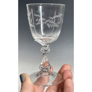 Antique Hand Wheel Cut Victorian Jacobite Glass Stemware Drinkware Stemmed 19th